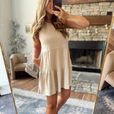 Dark Taupe Made For Anything Mini Dress