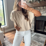 Sand Bubble Hem Short Sleeve Tee