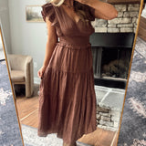 Harvest Plaid Ruffle Midi Dress