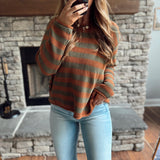 Rust Easy Lines Lightweight Sweater