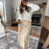 Yellow Petal Kiss Midi Skirt
