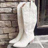 White Samara Cowgirl Boot