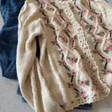 Ecru Posie Floral Cardigan