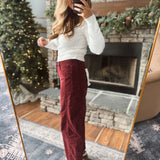 Risen Wine Slouchy Barrel Corduroy Pants