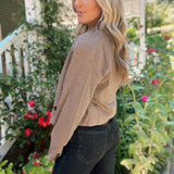 Alpha Girl Brown Houndstooth Crop Blazer