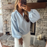Sky Montauk Snap Button Pullover