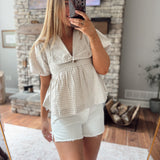 Taupe Rustic Romance Blouse