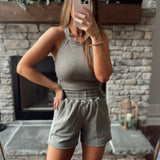 Olive Kellie Mineral Wash Relaxed Short