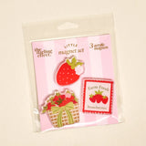 Farm Fresh Strawberries Little Magnet Set