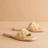 Natural Raffia Cathleen Pearl Sandals