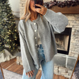Heather Gray Juniper Knit Cardigan