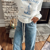 Blue/White East Coast Yacht Club Embroidered Crew