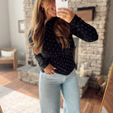 Black Polka Party Top