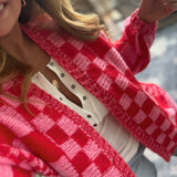 Sweetheart Check Cardigan