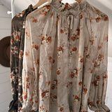 Beige Floral Nori Blouse