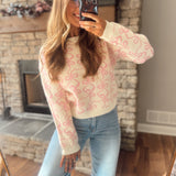 Pink Ribbon Charm Sweater