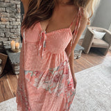 Pink Where Flowers Grow Maxi Dress