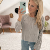 Heather Gray Cozy but Chic Ribbed Long sleeve