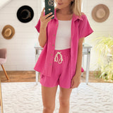 Adventure Seeker Fuchsia Top & Shorts Set
