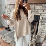 Taupe Driftmere Seam Detail Pullover