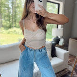 Latte Braided Lace Padded Bralette