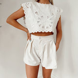 Onward Oat Embroidered Two-Piece Set