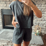 Acid Wash Black Seam Detailed Tank