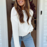 Cream Relaxed Rhythm Sweater