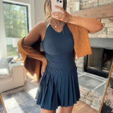 Navy Butter Pleated Skortsie