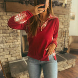 Red Juniper Plaid Pullover