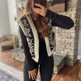 Charismatic Mood Black Floral Embroidered Vest