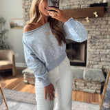 Light Blue Sunday in Dots Sweatshirt