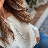 Bone Eva Front Seam Sweater