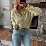 Daisy Pin Stripe Piper Knit Cardigan