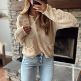 Taupe Essential Open Cardigan