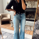 Risen Medium HR Crop Wide Leg Jeans