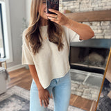 Light Khaki Cedarvale Knit Top
