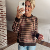 Chocolate & Blush Vela Sweater