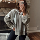 One Good Reason Gray Contrast Top