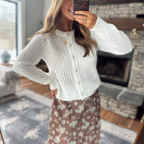 Off White Sweet Pea Cardigan