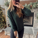 Regency Green Goldie Scuba Mock Neck Pullover