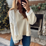 One Good Reason Ivory Contrast Top