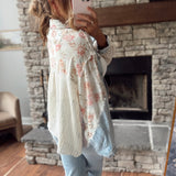 Floral Fusion Button Up