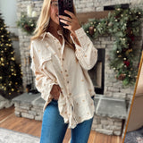 Always Sunny Cream Gauze Button Down