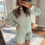 Green Happy Lines Pullover