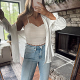 Blush Striped Scallop Edge Bralette