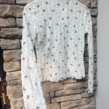 Ivory Lace & Bows Long Sleeve Top