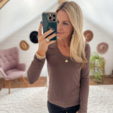 Chocolate Basic Scoop Tee IN STORE