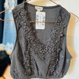 Total Frills Charcoal Bralette