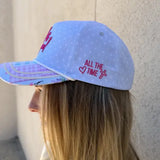 Blue God Is Good Vintage Trucker Hat